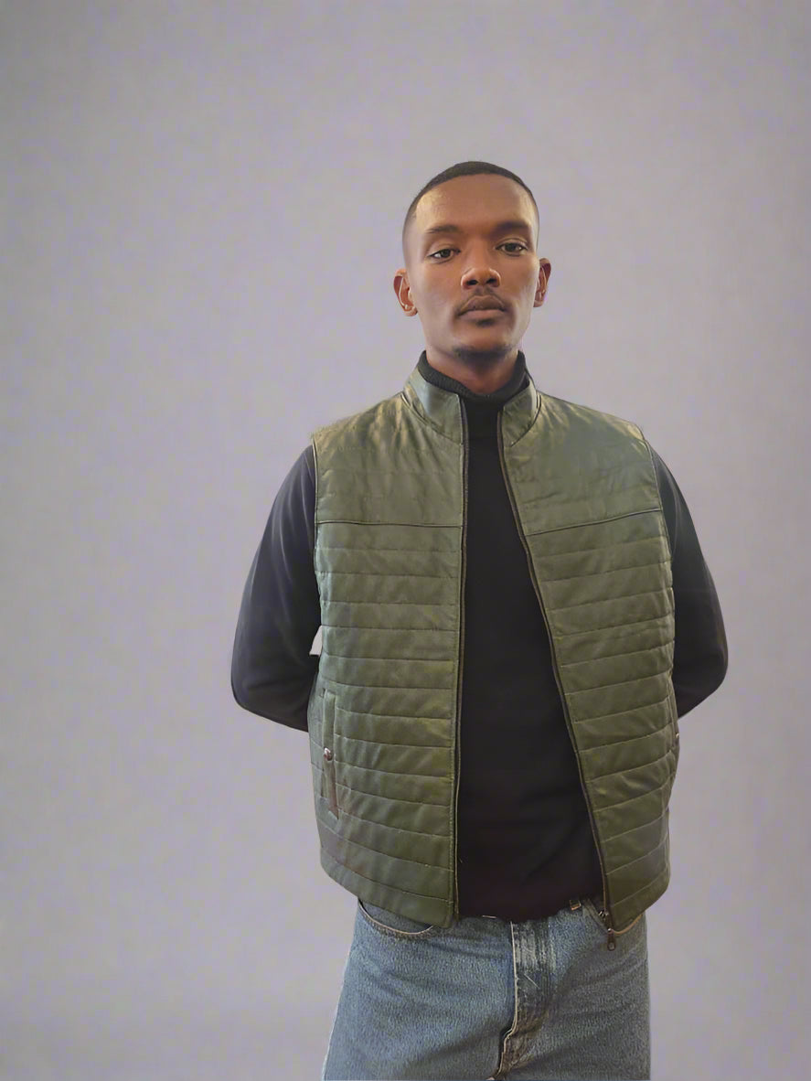 Men’s Leather Jacket – Open Front, Rugged Yet Refined for Everyday Wear